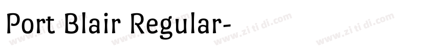 Port Blair Regular字体转换